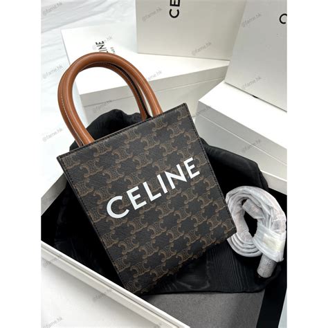 celine triomphe mini tote|celine triomphe canvas bag.